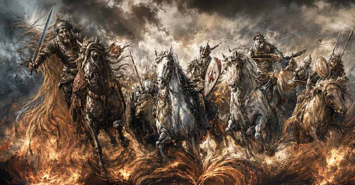 Mongol hordes sweeping across the world