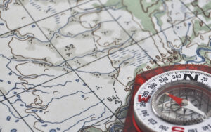 USED Compass and map.
