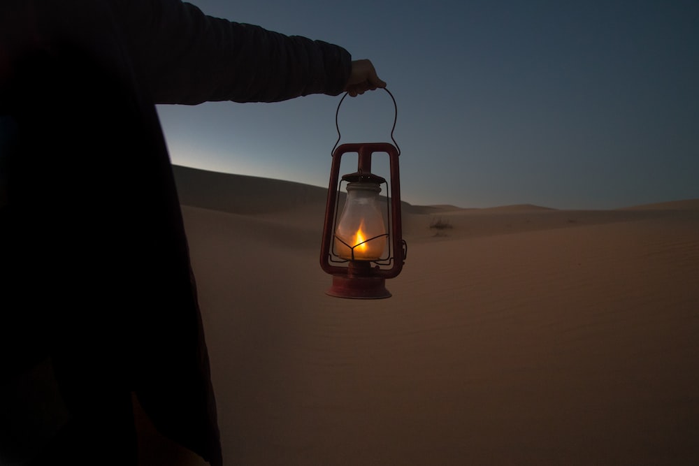 lamp in the desert