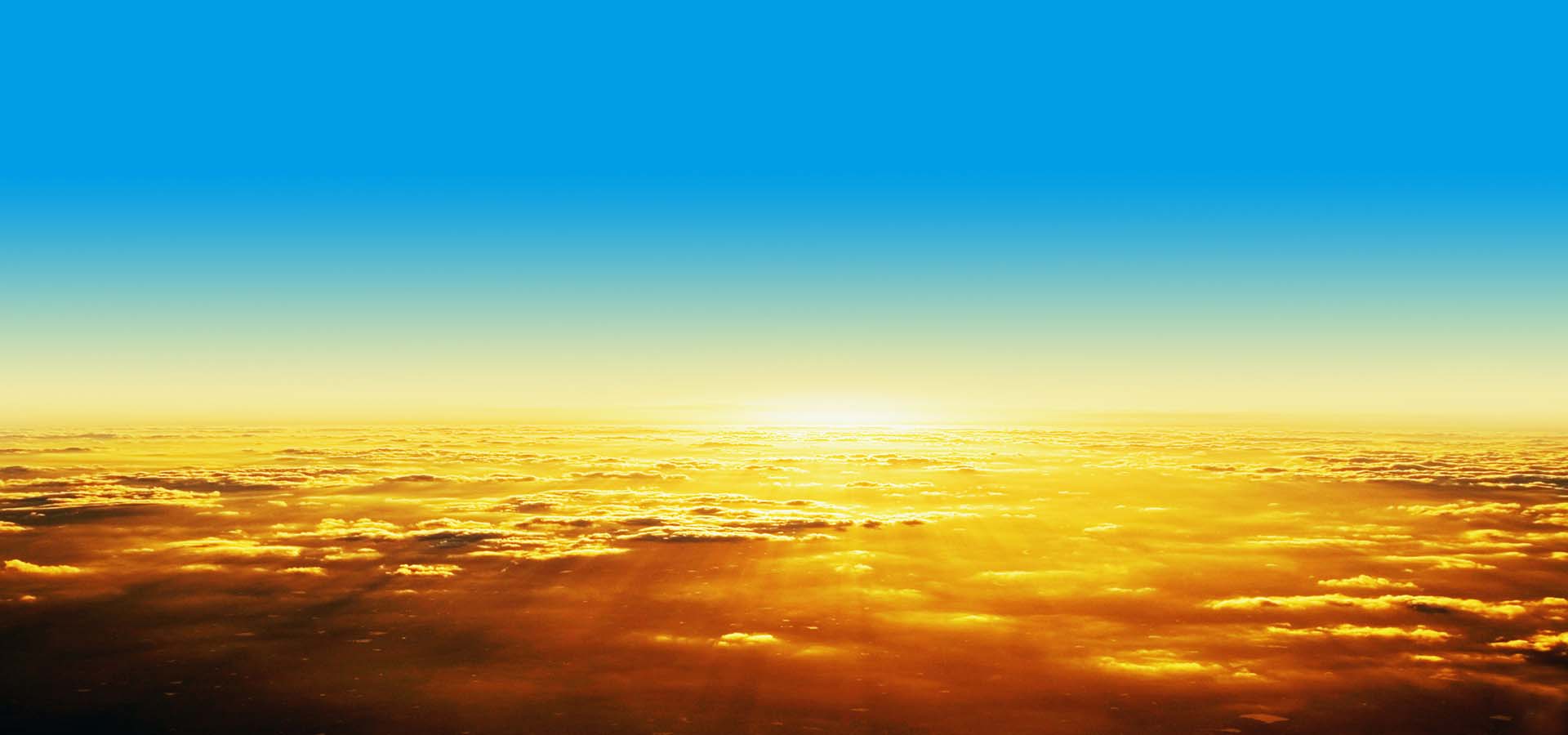 Sunset Gold and Blue