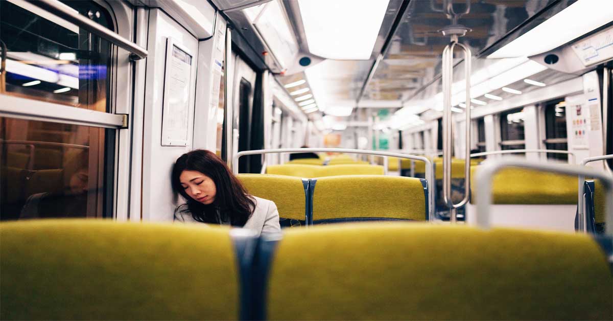 train asleep