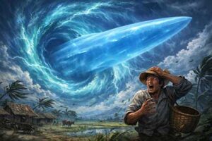 Lambda One breaking through the dimensional veil at the time of the rapture
