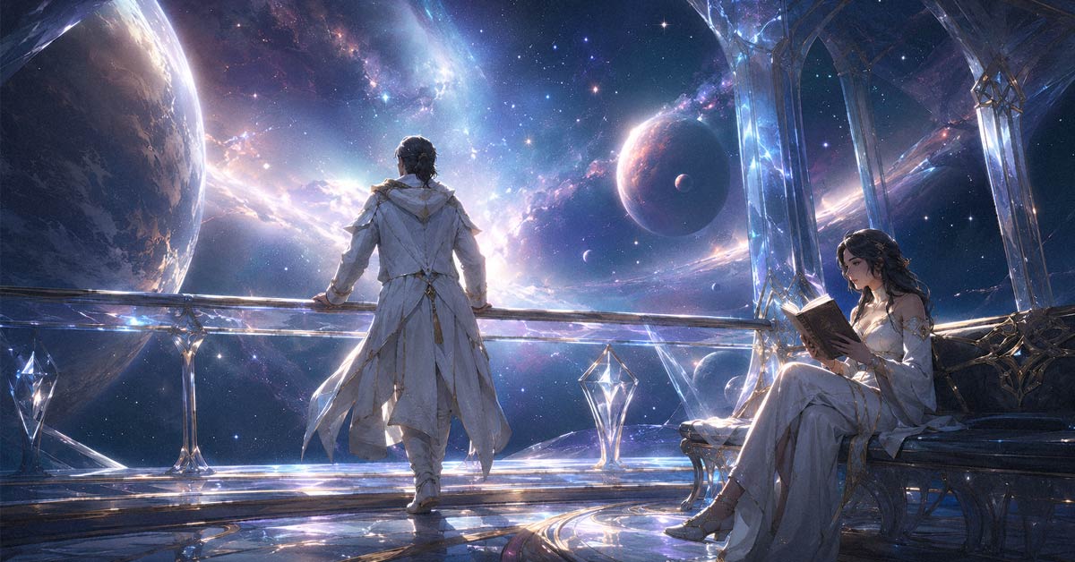 Space travellers in the year 3030