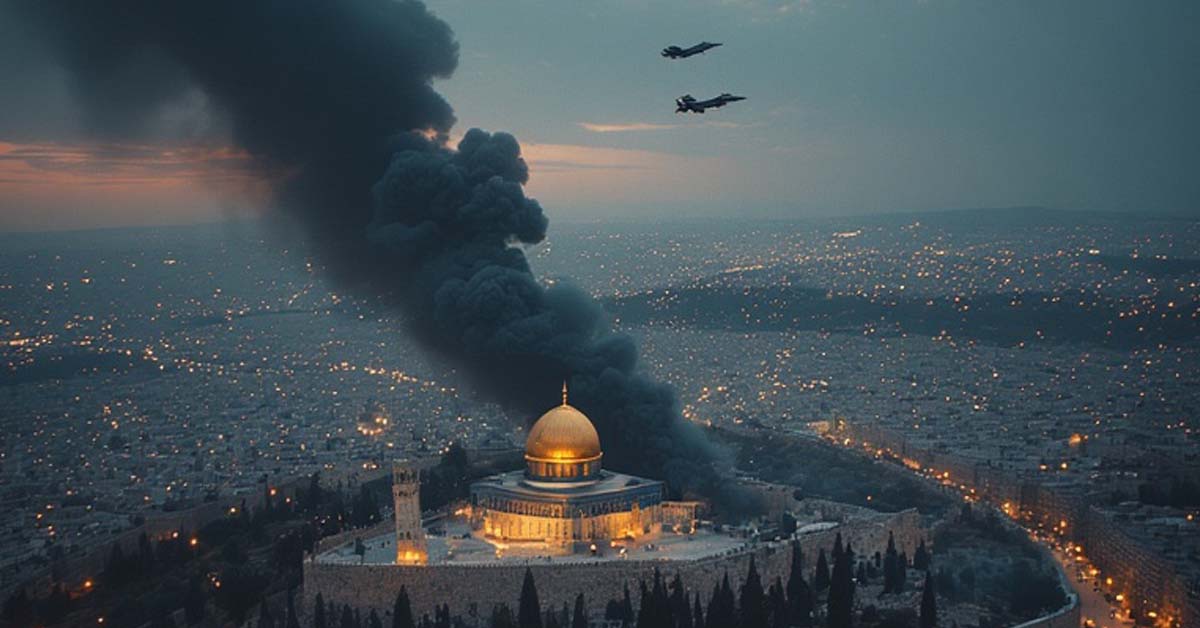 dome of the rock ignites