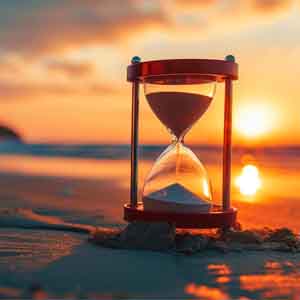 God Gives 40 Days of Sight to the People sandglass