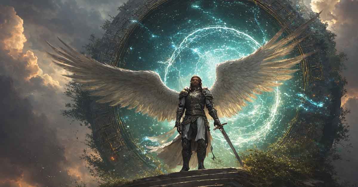 Michael the Archangel guarding a spiritual portal