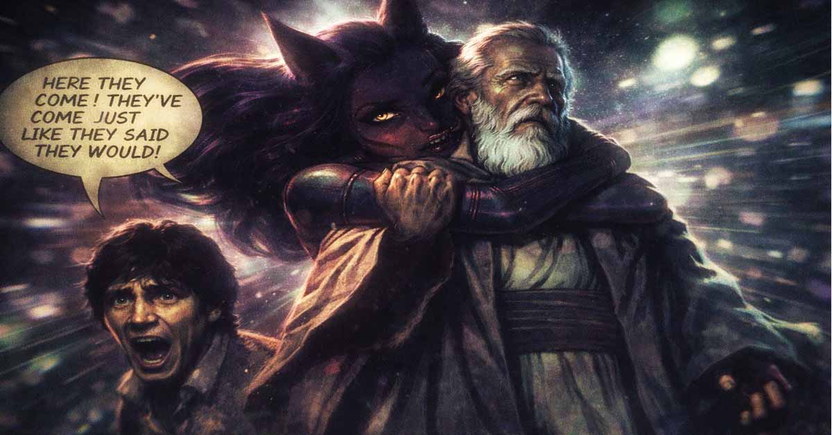 God's Endtime prophet being attacked by a vampire demon