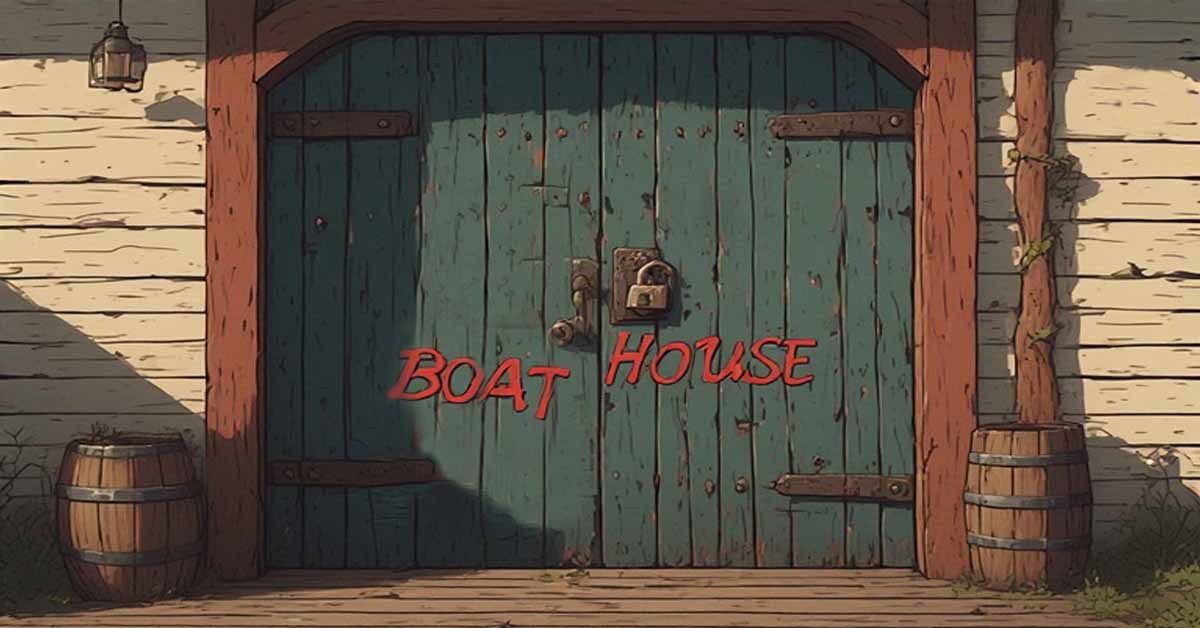 the doors on an old boat house
