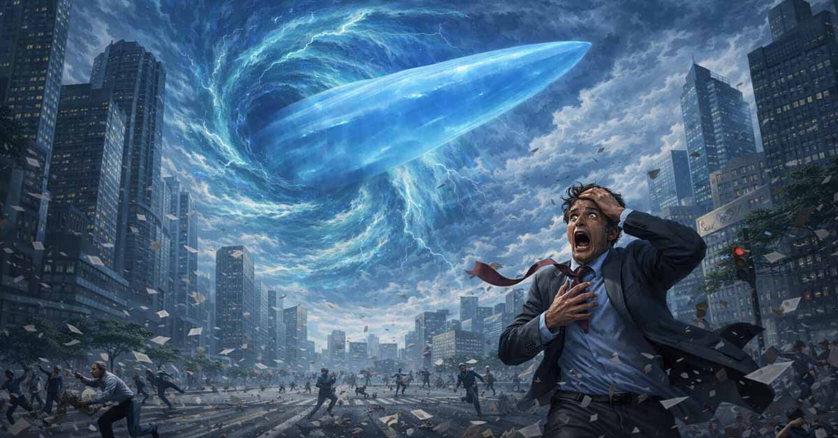 Lambda One breaking through dimensional veil at the time of the Rapture