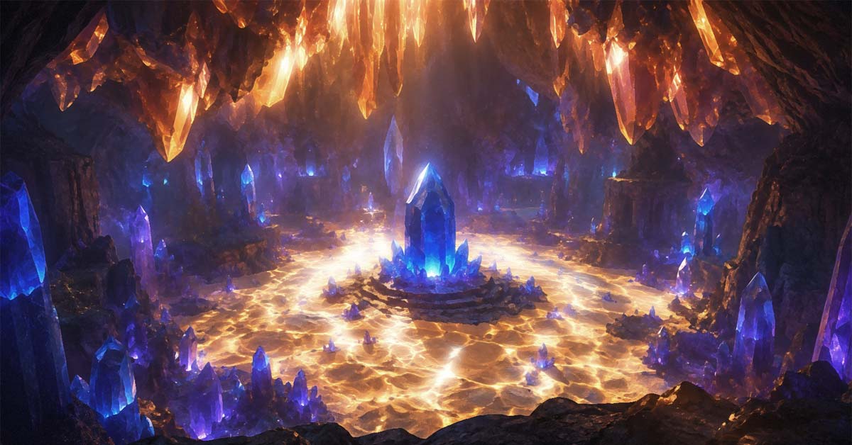A cave full of gems and jewels, never yet seen by mortal eye